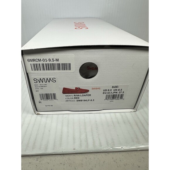 SWIMS Riva Red Loafers Shoes Men’s Size 9.5 Slip In BRAND NEW - Picture 8 of 8